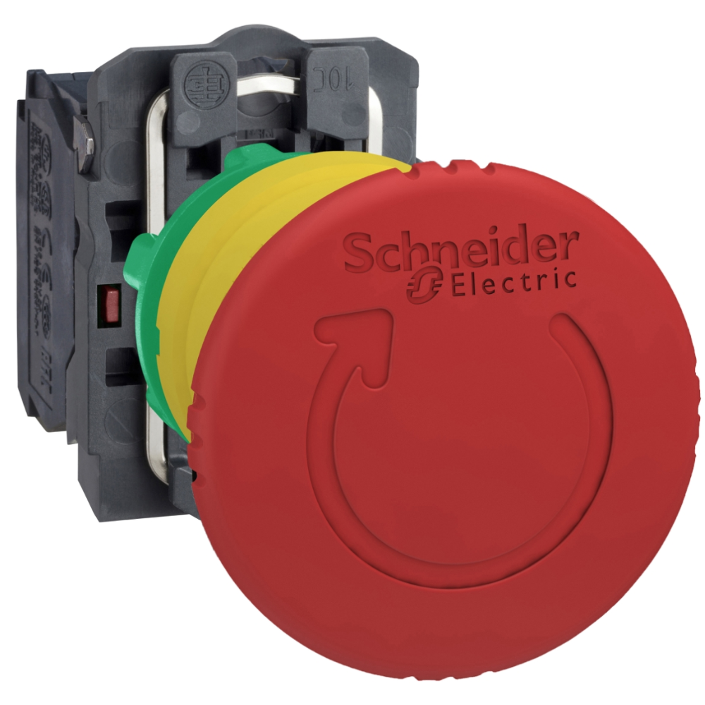 [Imagem BOTÃO DE EMERGÊNCIA COGUMELO 40MM GIRAR/DESTRAVAR NA/NF XB5AS8445 SCHNEIDER]