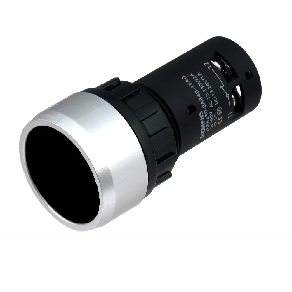 [Imagem BOTÃO MONOBLOCO PLASTICO MOMENTÂNEO 1NA1NF PRETO 3SB62300AB101FA0 SIEMENS]