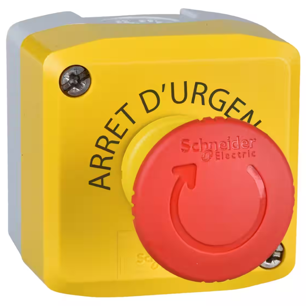 BOTOEIRA 22MM PLÁSTICA 1 BOTÃO EMERGÊNCIA XALK178F SCHNEIDER BOTOEIRA-DE-COMANDO-22MM-PLÁSTICA-AMARELA-BOTÃO-DE-EMERGÊNCIA-VERMELHO-GIRAR-PARA-DESTRAVAR-2NF.png