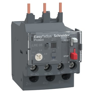 [Imagem do produto RELÉ ELETRÔNICO DE SOBRECARGA TÉRMICA 0,63A...1A TESYS EASYPACT TVS LRE05 SCHNEIDER]