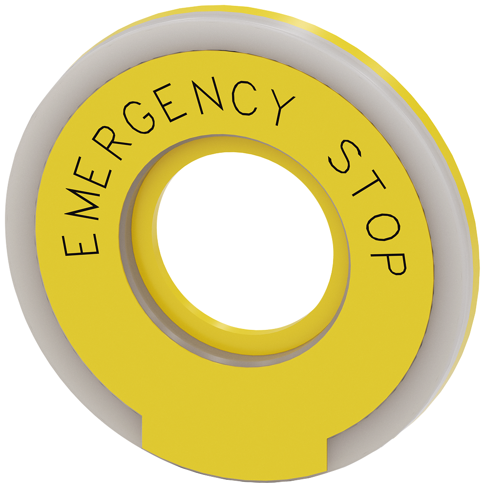 [Imagem do produto ARRUELA REDONDA PARA BOTÃO COGUMELO DE PARADA DE EMERGÊNCIA, AMARELO, ILUMINADO 3SU19010BD310DA0 SIEMENS]