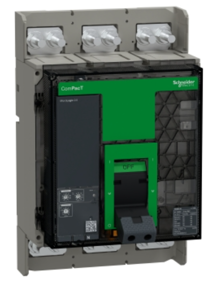 [Imagem DISJUNTOR CAIXA MOLDADA TRIPOLAR 800A 690VCA 50/60HZ 50KA FIXO MANUAL MICROLOGIC 2.0 C080N320FM SCHNEIDER]