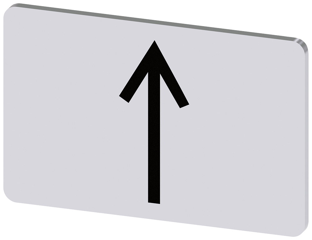 [Imagem do produto PLACA DE IDENTIFICAÇÃO 17,5X27MM, PLACA PRATA, SÍMBOLO: SENTIDO DA SETA PARA  3SU19000AD810QS0 SIEMENS]