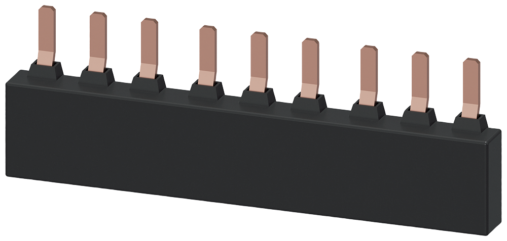 [Imagem BARRAMENTO TRIFÁSICO PARA 3 CHAVES DE POTÊNCIA S2 DISTÂNCIA DE SEPARAÇÃO: 55MM 3RV19351B SIEMENS]