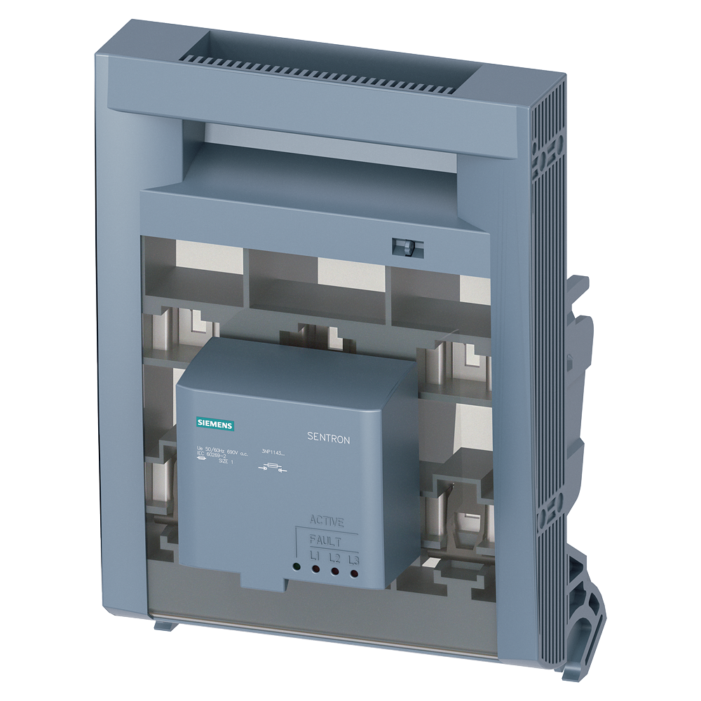 UNIDADE DO MANÍPULO COM EFM15 PARA TAMANHO NH1 DE 3 POLOS CC 220 - 440V ACE 3NP19431GB45 SIEMENS
