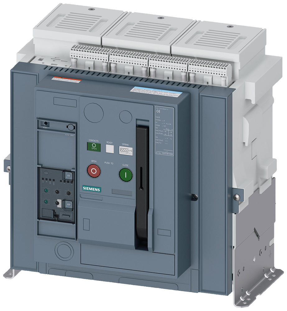 DISJUNTOR DE POTÊNCIA DE MONTAGEM FIXA IEC 60947-2 TAMANHO 2 DE 3 POLOS I 3WA12258AC028EE4 SIEMENS