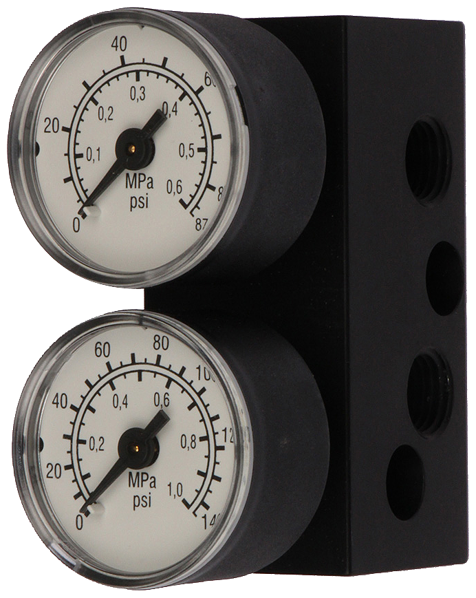 [Imagem do produto MANÔMETRO MANIFOLD PARA POSICIONADOR ELETROPNEUMÁTICO SIPART 6DR40041MN SIEMENS]