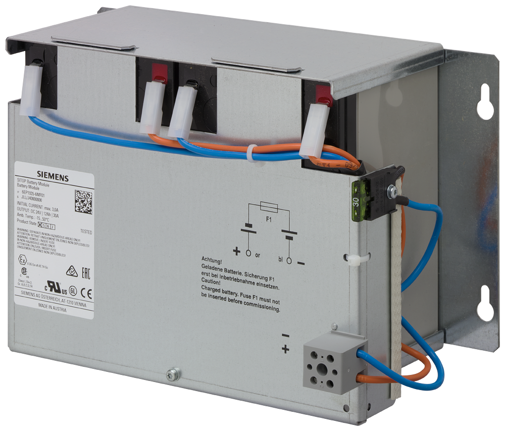 [Imagem MÓDULO DE BATERIA SITOP 24VDC 12AH 6EP19356MF01 SIEMENS]