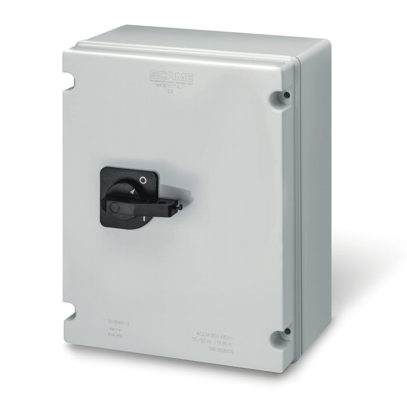 [Imagem do produto CHAVE SECCIONADORA 40A 2P IP65 590.FEM4002 SCAME]