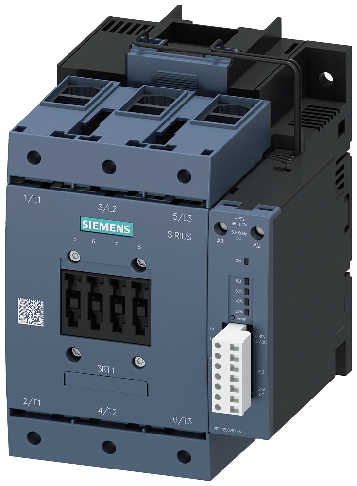 CONTATOR AC-3E 115A/55KW/400V 3 POLOS AC/DC200-277V PLC-IN OPCIONAL 1N 3RT10541PP35 SIEMENS