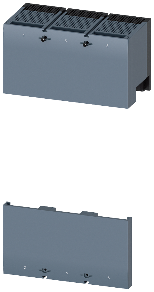 [Imagem COBERTURA DE TERMINAIS PROLONGADA DE 3 POLOS 1 PÇ. ACESSÓRIO PARA: 3VA15/3VA25 3VA96010WF30 SIEMENS]