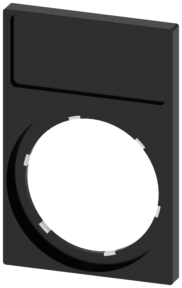 SUPORTE DE PLACA MOLDURA INFERIOR RETANGULAR PRETO PARA PLACA DE DESIGNAÇÃ 3SU19000AN100AA0-ZX90 SIEMENS