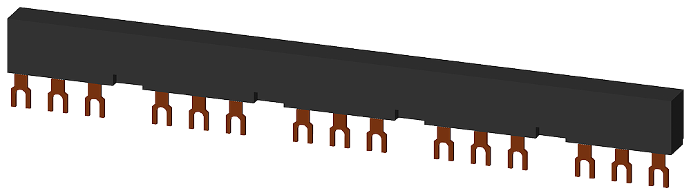 [Imagem do produto PENTE CONEXÃO DISJUNTOR TRIPOLAR 63A 15 CONEXÃO PARAFUSADA SIEMENS 3RV19152DB]