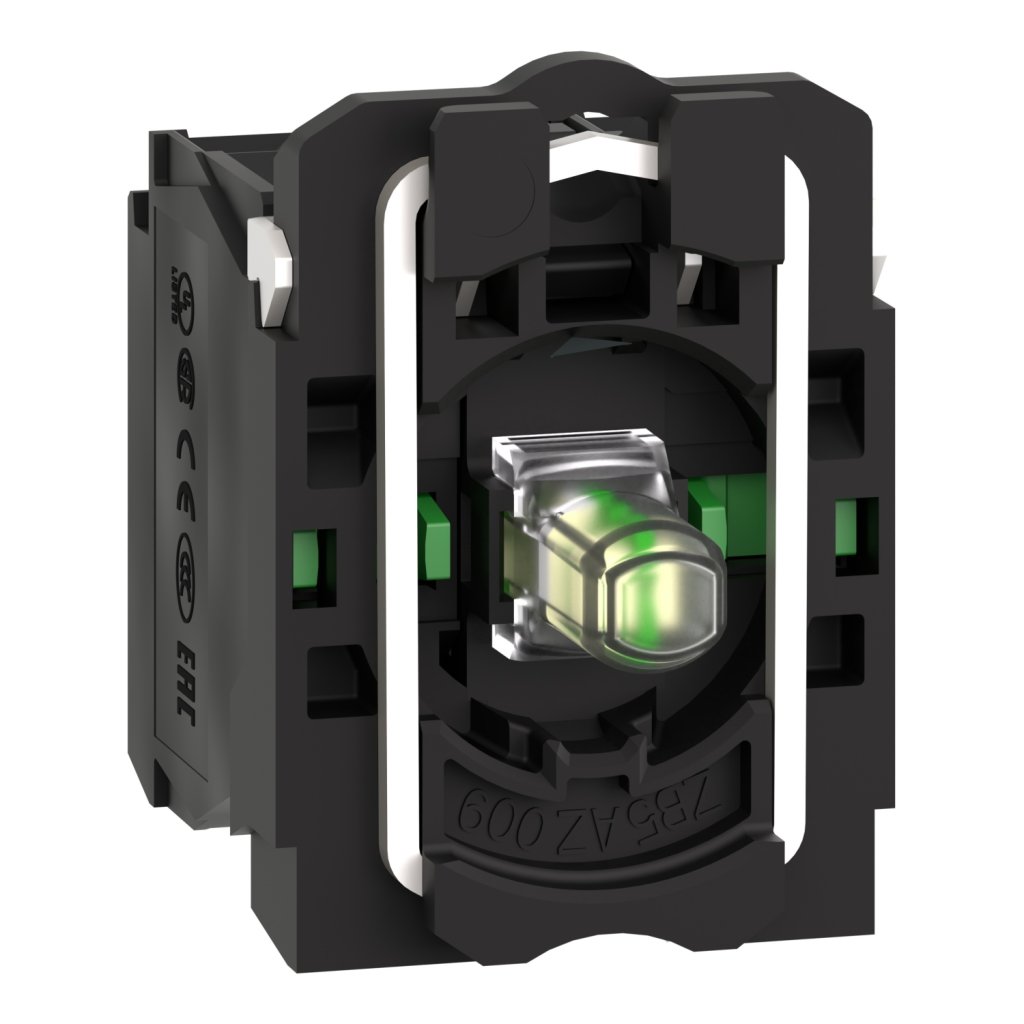 [Imagem do produto CORPO PARA BOTÃO LUMINOSO MODULAR PLÁSTICO COM LED INTEGRAL BRANCO 2NA 230/240VCA SCHNEIDER]