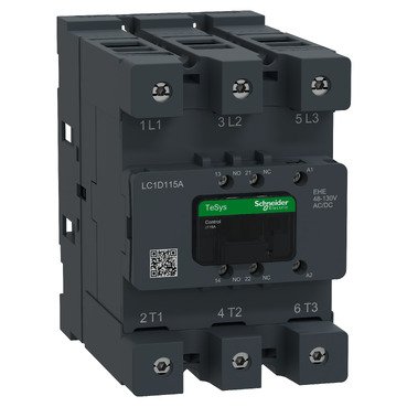 CONTATOR TRIPOLAR DECA 115A 3P 48-130V ACDC EVLK  LC1D115AEHE SCHNEIDER