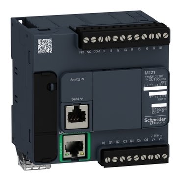 [Imagem CONTROLADOR LÓGICO PROGRAMÁVEL MODICON M221 16 E/S TM221CE16T SCHNEIDER]