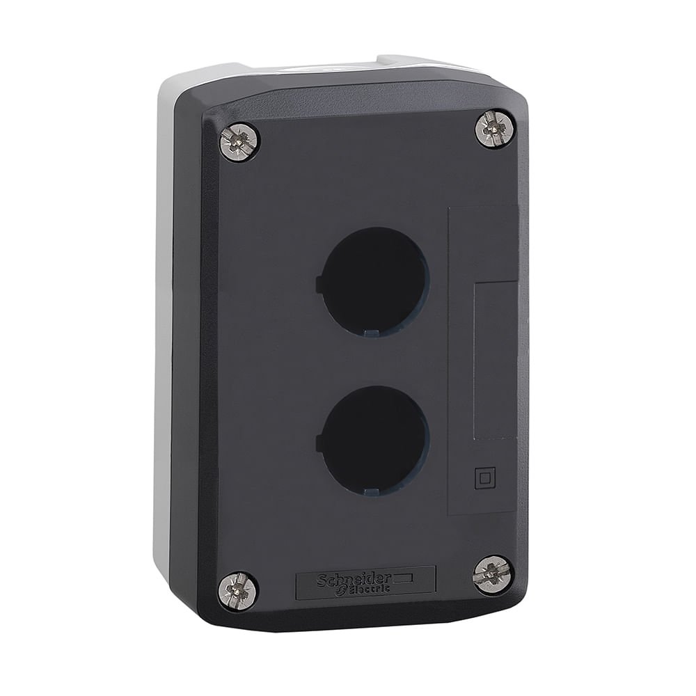 [Imagem BOTOEIRA DE COMANDO 2 FUROS Ø22MM, VAZIA, CINZA, PARA BOTÃO MODULAR XALD02 SCHNEIDER]