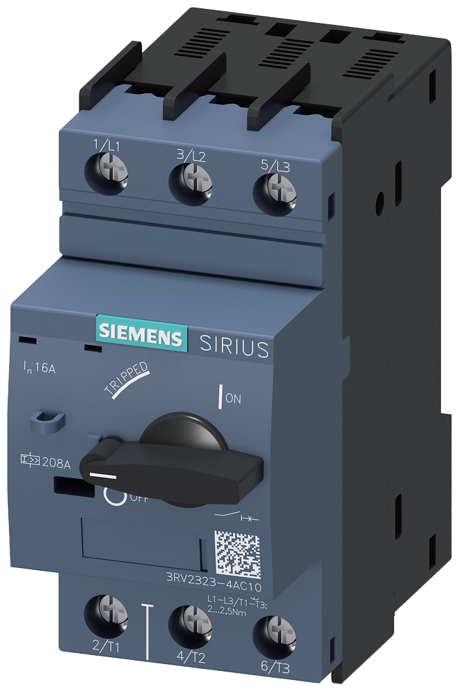 CHAVE DE POTÊNCIA S0 PARA COMBINAÇÃO DE PARTIDAS 16A DISJUNTOR N 208A 3RV23234AC10 SIEMENS