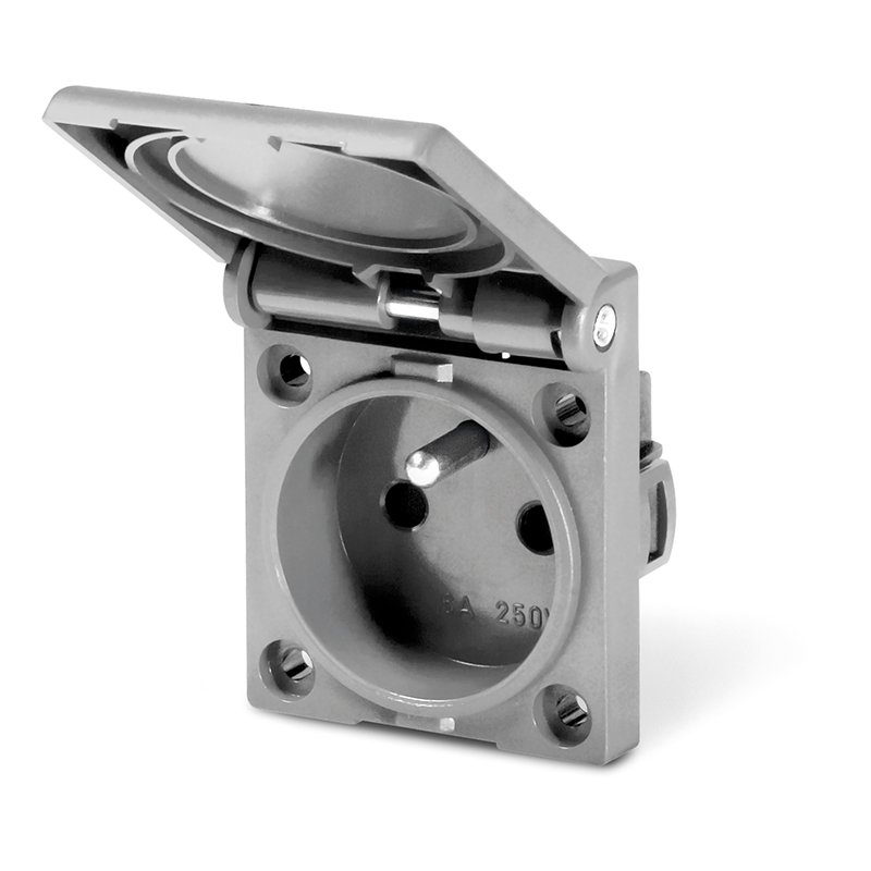 [Imagem do produto TOMADA DE EMBUTIR  IP54 F/RID E MICRO 570.2091G-SW SCAME]