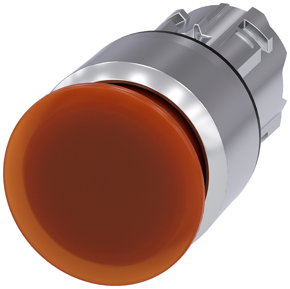 BOTÃO LUMINOSO EM FORMA DE COGUMELO 22 MM REDONDO METAL DE ALTO BRILHO Â 3SU10511AA000AA0-ZY15 SIEMENS