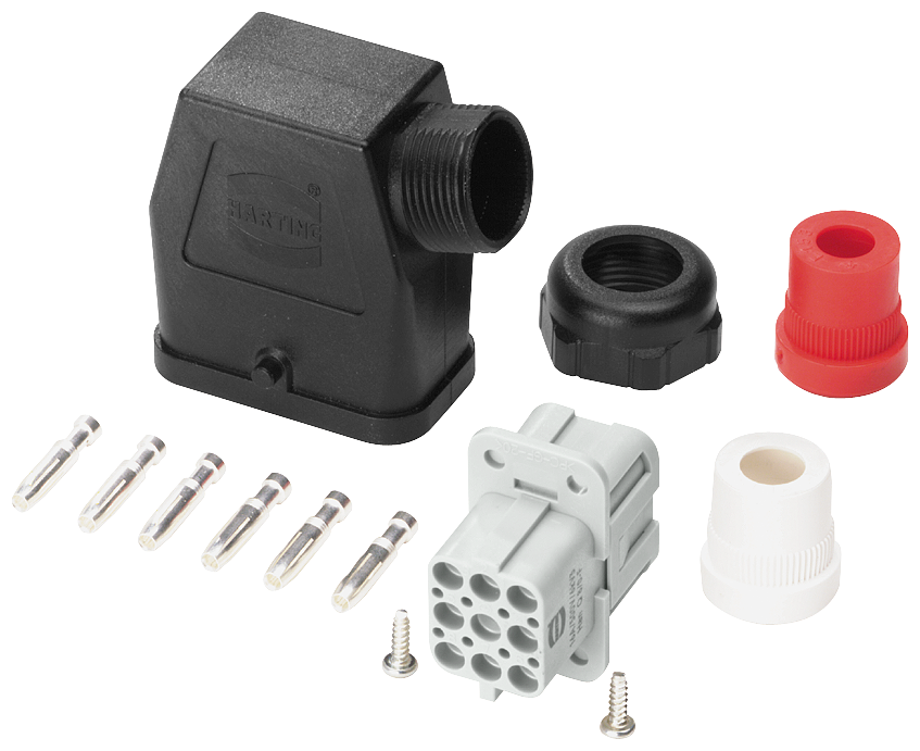 [Imagem CONJUNTO DE CONECTORES, ALIMENTAÇÃO 6X4 MM2, DE 9 POLOS, COMPLETA COM ENTRADA 3RK19020CB00 SIEMENS]