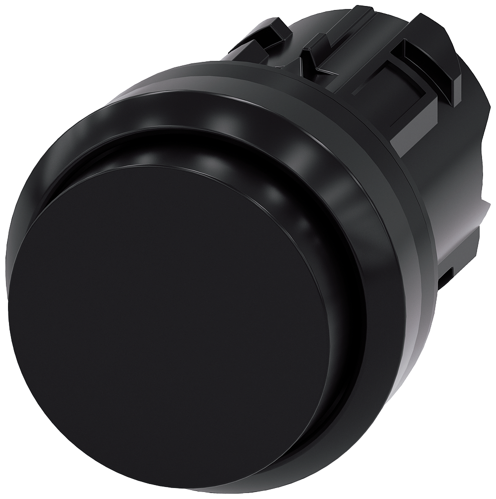 BOTÃO 22 MM REDONDO PLÁSTICO PRETO BOTÃO DE PRESSÃO ALTO RET 3SU10000BB100AA0-ZY19 SIEMENS
