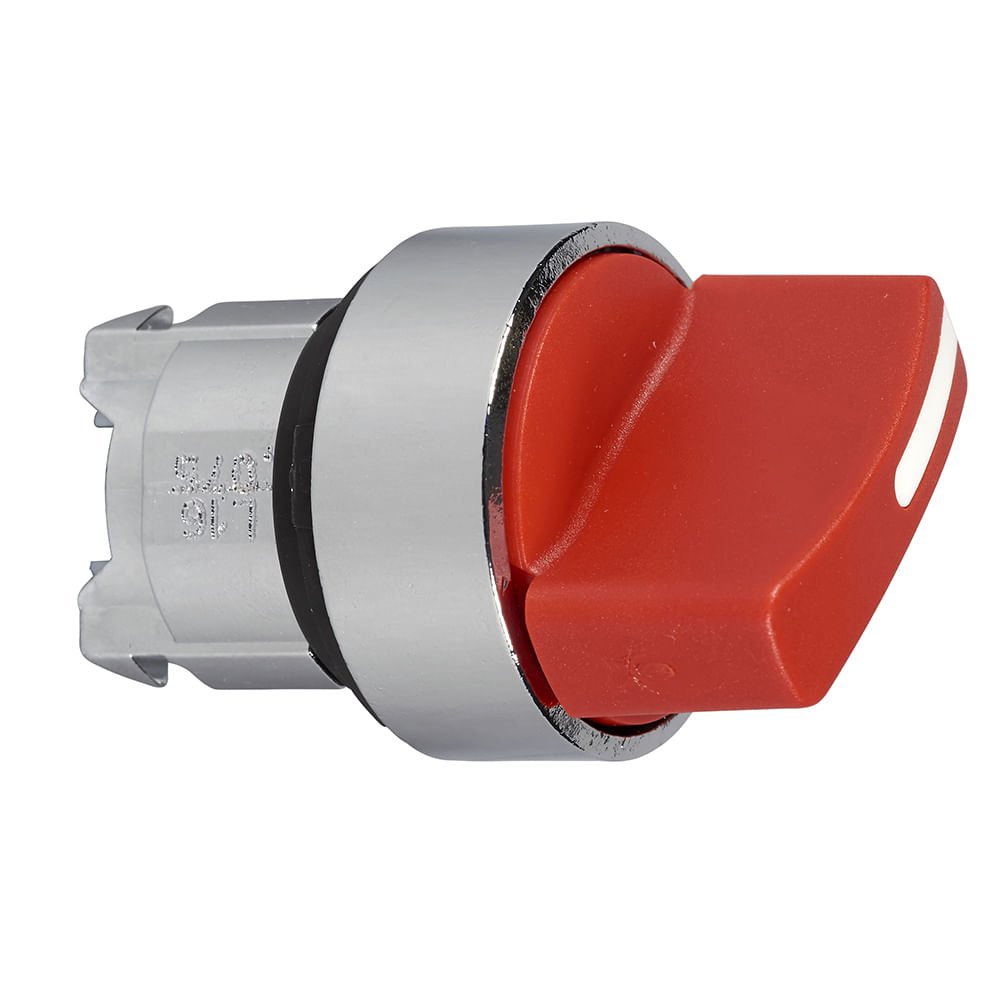 [Imagem CABEÇOTE PARA COMUTADOR LUMINOSO Ø22MM METÁLICO, 2 POSIÇÕES FIXAS, VERMELHO ZB4BK1243 SCHNEIDER]