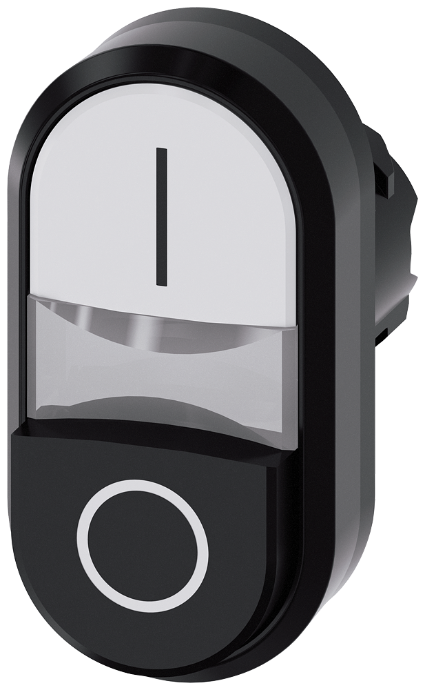 [Imagem do produto FRONT BOTAO DUPL PLAS SAL INSC"I/O PT/BR 3SU10003BB610AK0 SIEMENS]