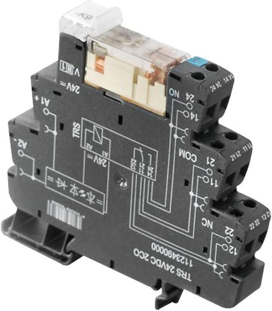 [Imagem do produto ACOPLADOR RELE 2REV 120VCA FILTRO RC ENT C/LED (PARAFUSO) 1123550000 WEIDMULLER]
