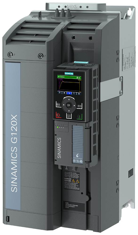 INVERSOR DE FREQUÊNCIA SINAMICS G120X IP20 / UL OPEN TYPE FSD C2 3 CA 500-690 V 22,00 KW 6SL32203YH321AP0 SIEMENS