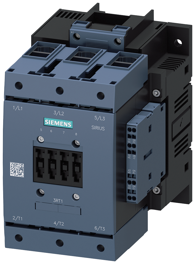 CONTATOR AC-3E 115 A/55 KW/400V 3 POLOS AC/DC 440-480V 1NA+1NF CALHA D 3RT10548AR380PR0 SIEMENS