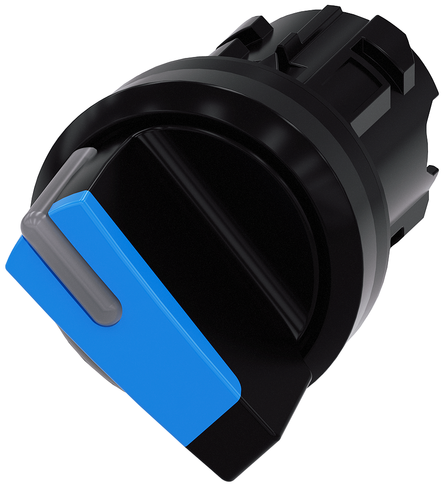 [Imagem do produto INTERRUPTOR COM MANÍPULO, ILUMINÁVEL, 22MM, REDONDO, PLÁSTICO, AZUL 3SU10022BF500AA0 SIEMENS]