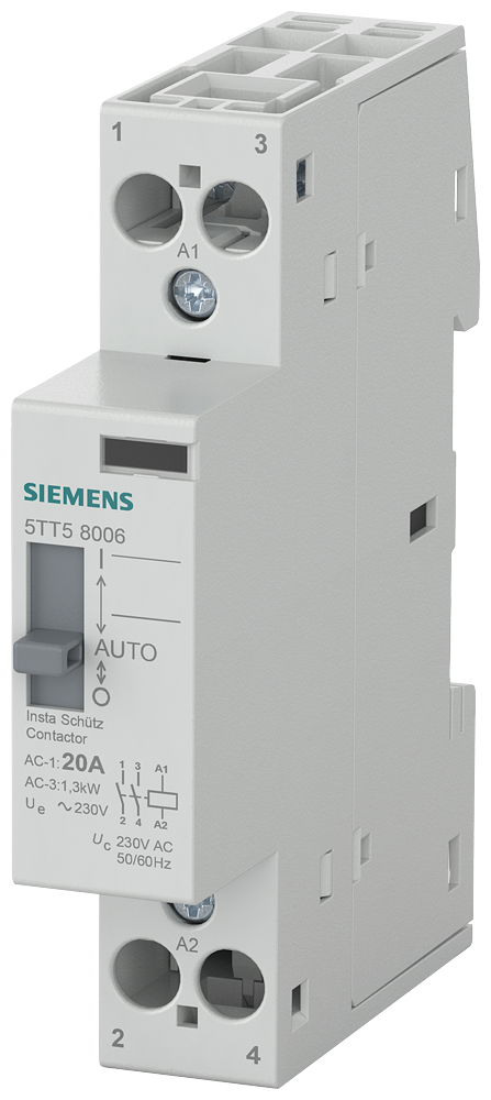 [Imagem CONTATOR N 0/1/AUTO 2 NA 20A 5TT5 800-6 5TT58006 SIEMENS]