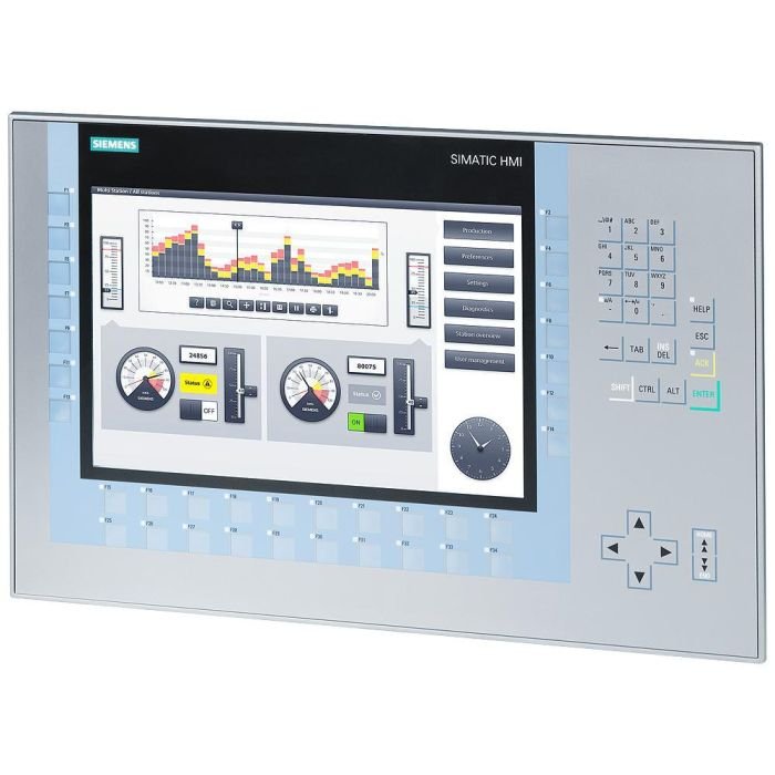 [Imagem HMI KP1200 COMFORT OPERAÇÃO TECLAS DISPLAY TFT WIDESCREEN 12" PROFINET/MPI/PROFIBUS DP SIMATIC 6AV2 6AV21241MC010AX0 SIEMENS]