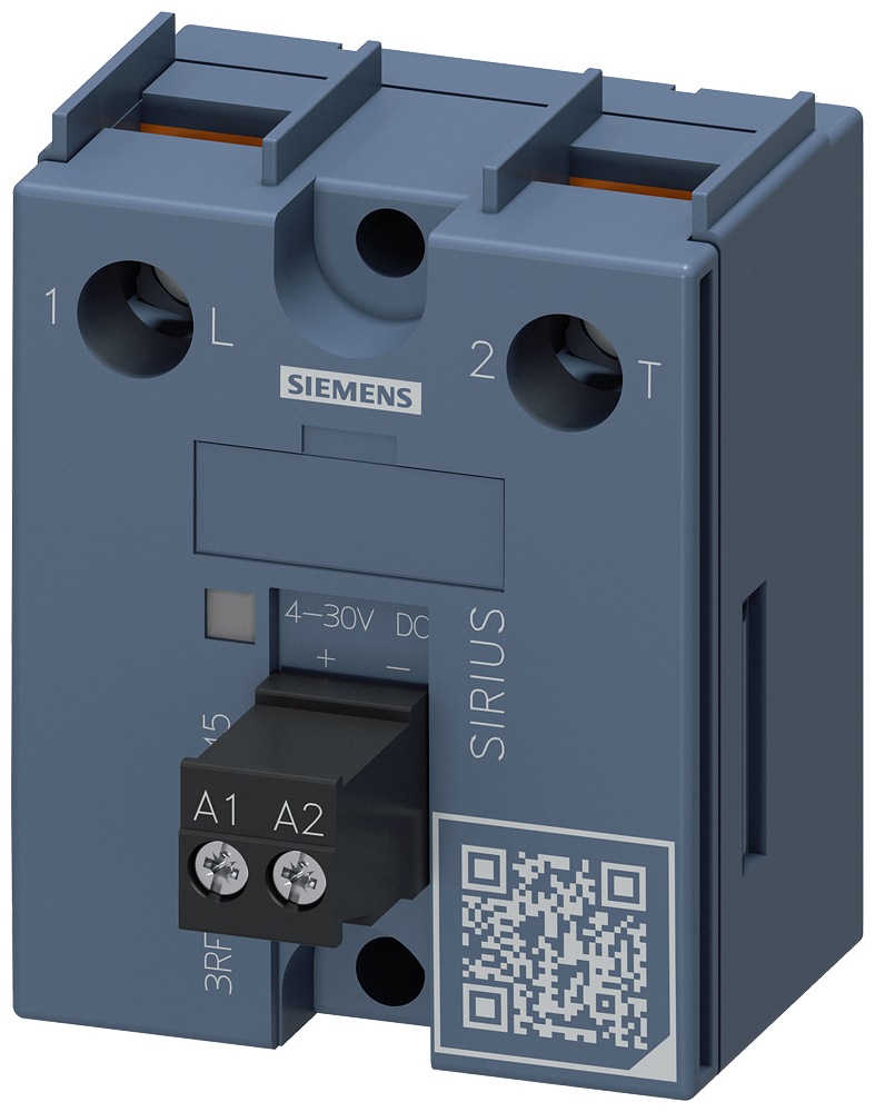 RELÉ SEMICONDUTOR DE 1 POLO 45 MM 25 A 48-600 V/CC 4-30 V TERMINAIS COM P 3RF30251AA45 SIEMENS
