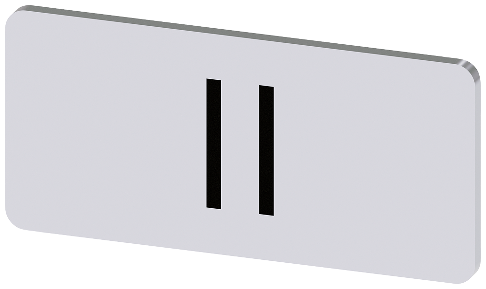 [Imagem do produto PLACA DE IDENTIFICAÇÃO 12,5X27MM, PLACA PRATA, SÍMBOLO: II* 3SU19000AC810QC0 SIEMENS]