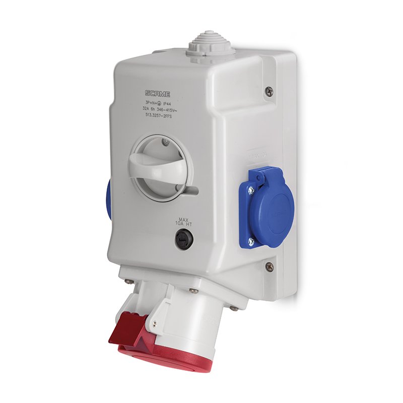 [Imagem do produto TOMADA DE PAREDE 32A 3P+T FUSÍVEL 513.3256-1FFS SCAME]