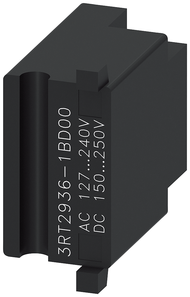 [Imagem SUPRESSOR SURTO 127/240V AC 150/250V DC PARA CONTATORES TAMANHO S2/S3 3RT29361BD00 SIEMENS]