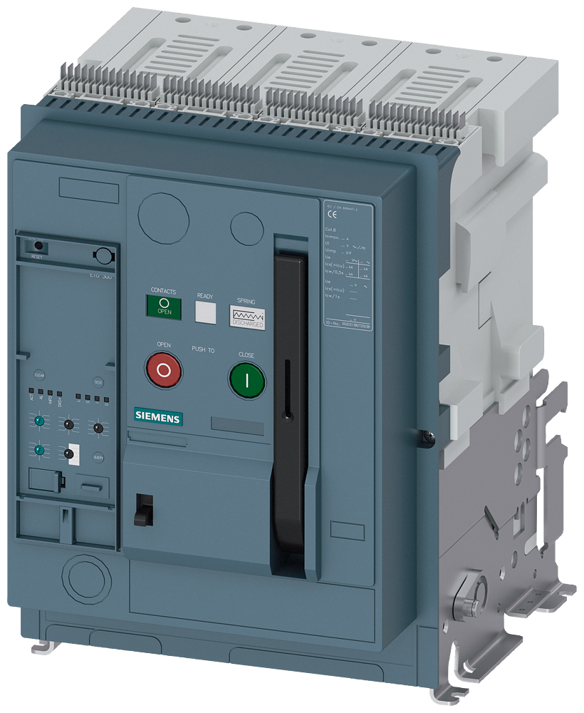DISJUNTOR EXTRAÍVEL SEM QUADRO-GUIA IEC 60947-2 TAMANHO 1 DE 3 POLOS IN= 3WA11103AB304EQ0-ZS01 SIEMENS