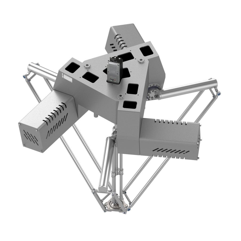 [Imagem ROBÔ DELTA MODELO P4 ÁREA DE TRABALHO COM 1200 MM DE DIÂMETRO EIXO CENTRAL ROTATIVO INVÓLUCRO FLAT VRKP4L0RNF00000 SCHNEIDER]