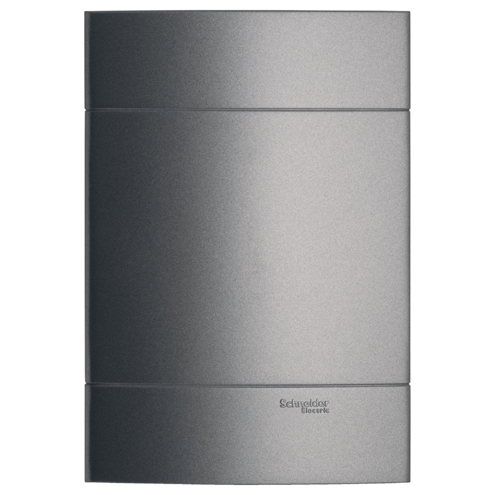 [Imagem PLACA 4X2 CEGA PRATA FUMÊ DECOR PRM044205 SCHNEIDER]