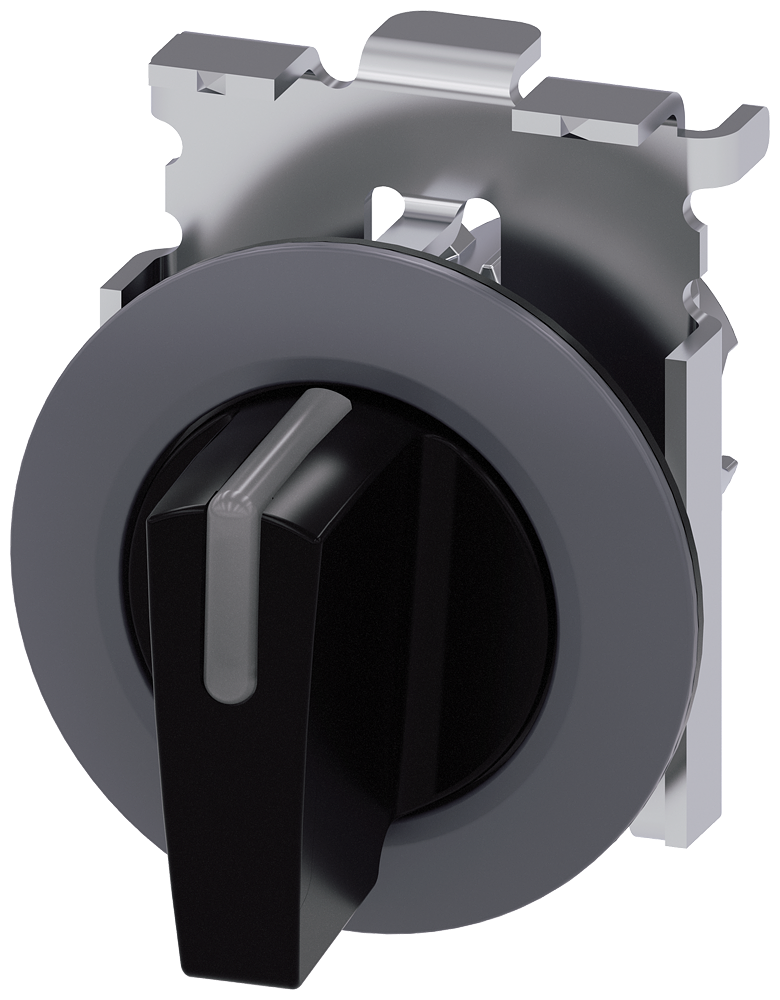 [Imagem do produto INTERRUPTOR COM MANÍPULO ILUMINÁVEL, 30MM, REDONDO, METAL, FOSCO, PRETO, MANÍ 3SU10622DM100AA0 SIEMENS]