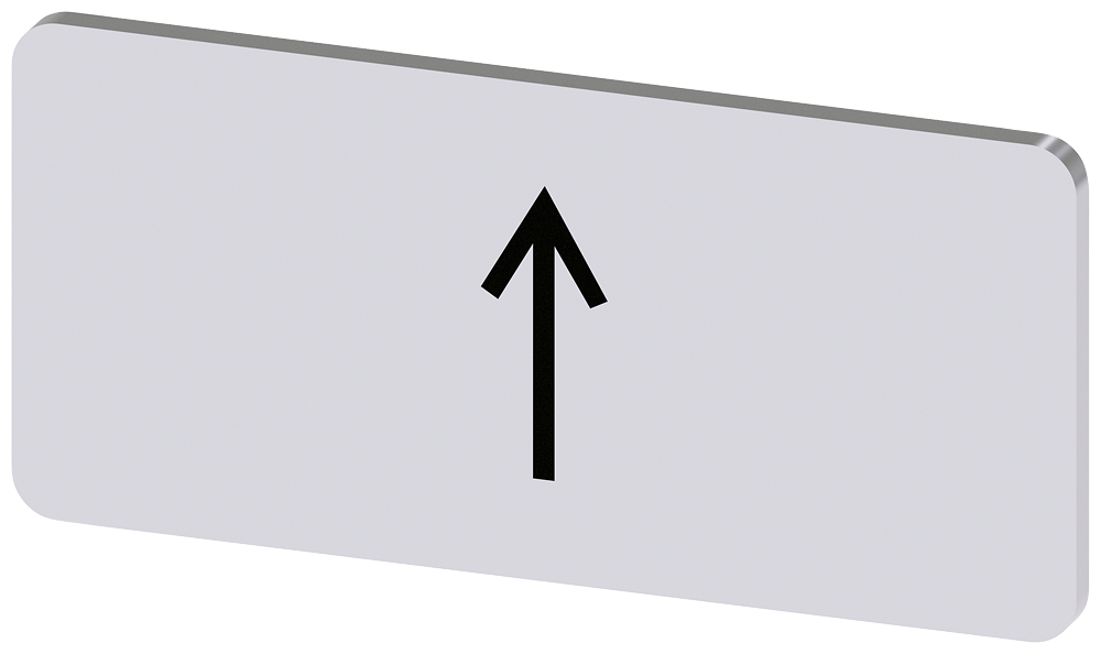 [Imagem do produto PLACA DE IDENTIFICAÇÃO 12,5X27MM, PLACA PRATA, SÍMBOLO: SENTIDO DA SETA PARA  3SU19000AC810QS0 SIEMENS]