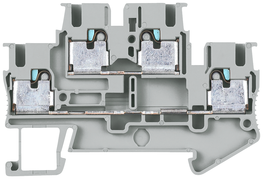 [Imagem CONECTOR PASSAGEM TERMOPLÁSTICO CINZA 500V 26A 2,5MM2 8WH60200AF00 SIEMENS]