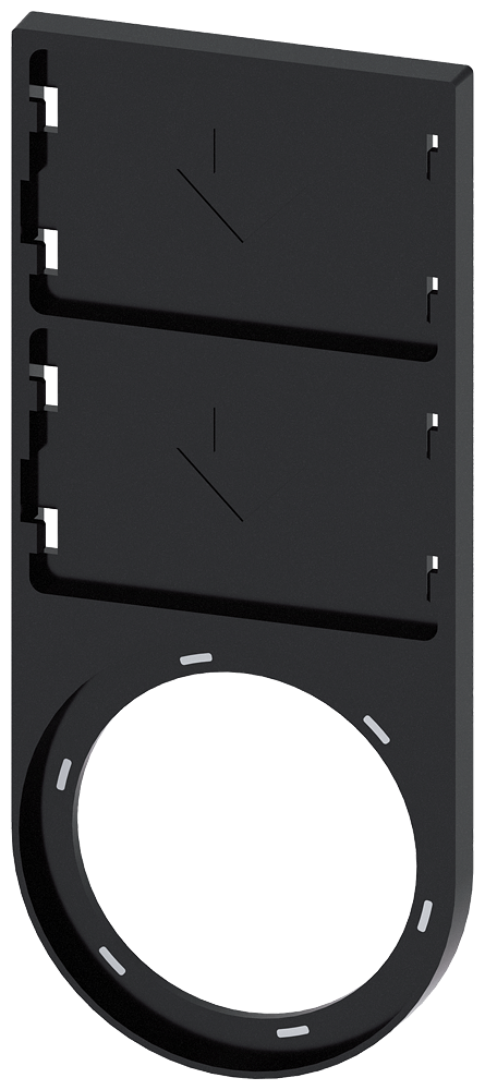 SUPORTE DE PLACA CHATO PRETO PARA 2 PLACAS DESIG. 17,5X27MM PARA PRENDER 3SU19000BR100AA0 SIEMENS
