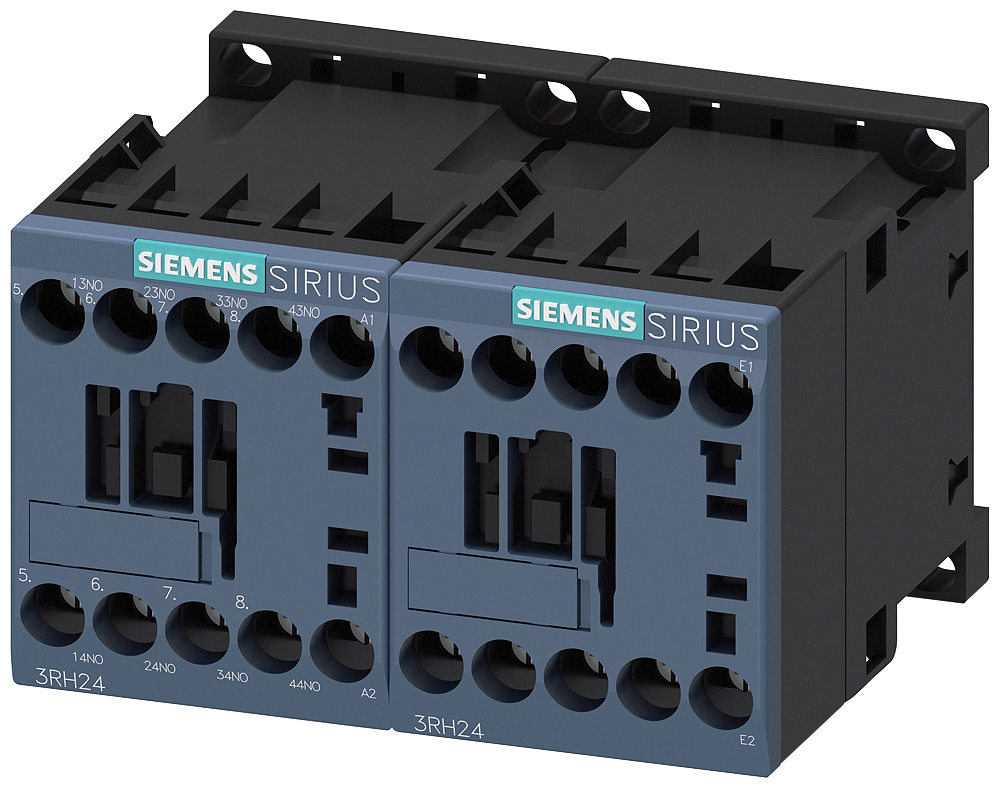 CONTATOR AUXILIAR 4NA AC 220V/50HZ 240V/60HZ S00 LIGAÇÃO COM PARAFUSO 3RH24401AP60 SIEMENS