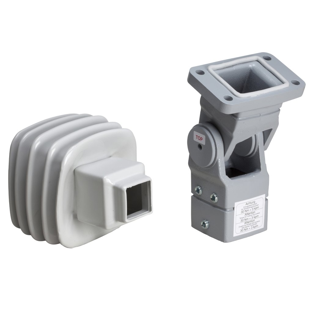 [Imagem SUPORTE DE FIXAÇÃO EM PAREDE METÁLICO COM ARTICULAÇÃO SEÇÃO 50MM NSYCMUMA50 SCHNEIDER]