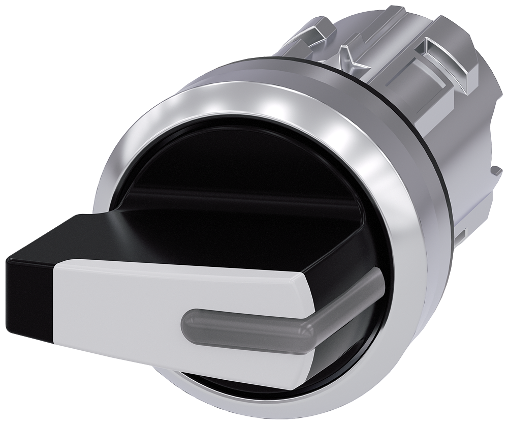INTERRUPTOR COM MANÍPULO ILUMINÁVEL 22MM REDONDO METAL ALTO BRILHO BRANC 3SU10522FL600AA0 SIEMENS