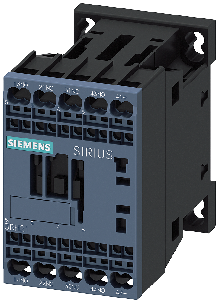 CONTATOR AUXILIAR 2NA+2NF DC24V S00 BORNE DE MOLA COM DÍODO 3RH21222FB401AA0 SIEMENS
