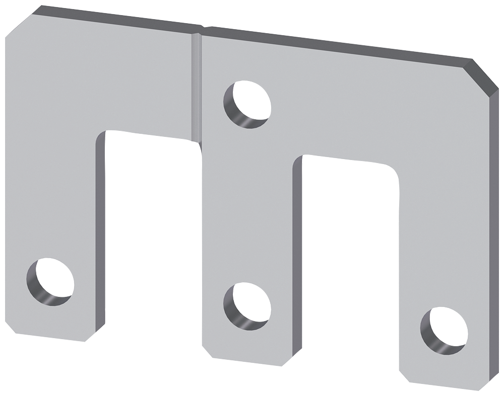 [Imagem CONEXÃO EM PARALELO DE 3 POLOS COM ORIFÍCIO DE PASSAGEM PARA CONTATOR S6, 3RT1.5 3RT19564BA31 SIEMENS]